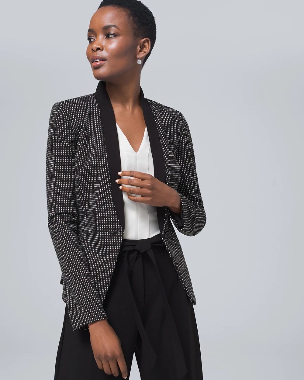 White polka dot jacket cheap